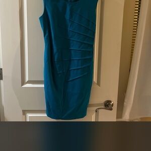 Elegant Teal Sleeveless Dress